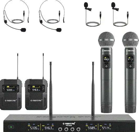 Set 4 micros Phenyx Pro UHF